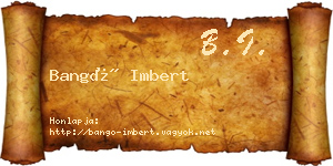 Bangó Imbert névjegykártya